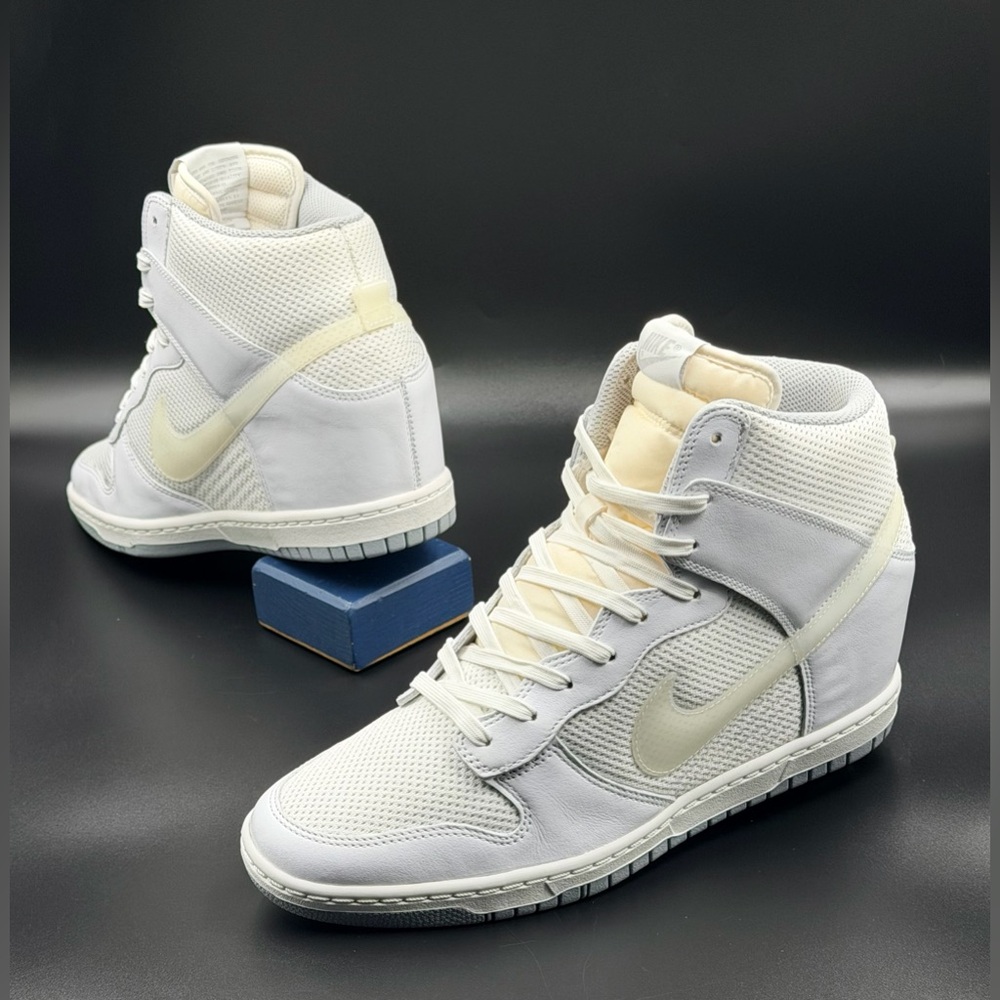 Nike Wmns Dunk Wedge Sky Hi Essential 'Sail' - Rare - Picture 10 of 15